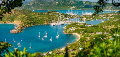  Boats in English Harbour in Antigua